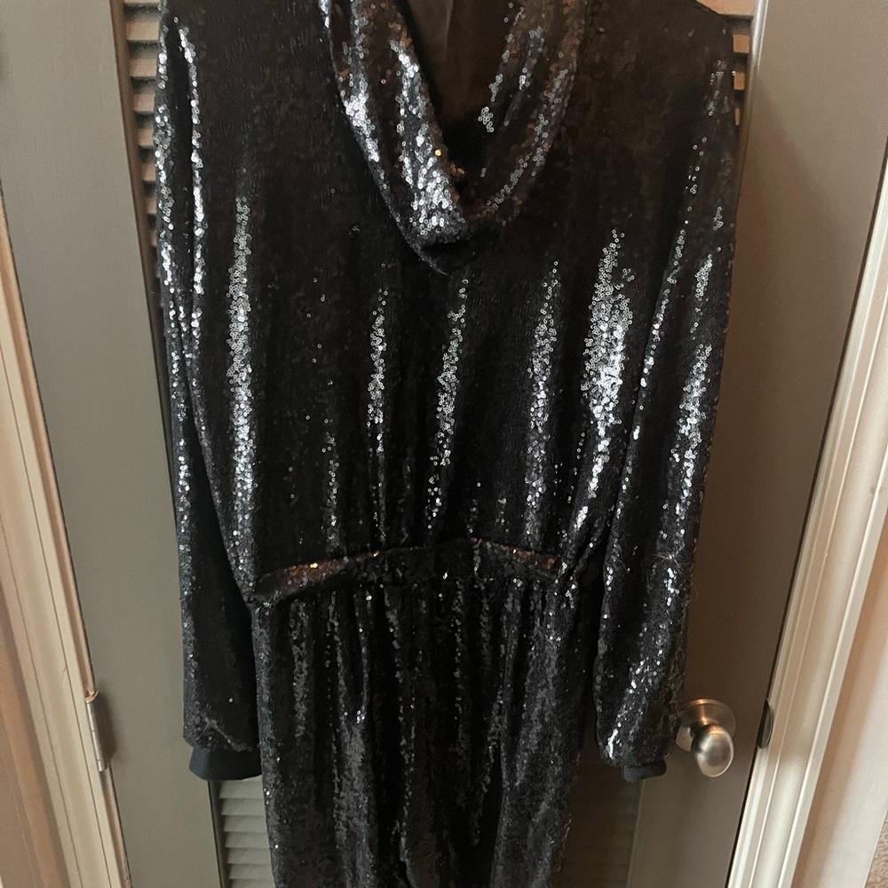 Nwot black sequin jumpsuit